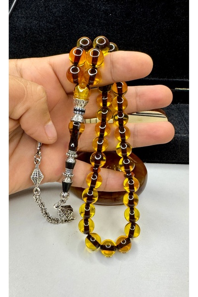 İskenderun Tesbihcilik Handcrafted Nakkaş İmame Ottoman Fire Simile Fire Amber Prayer Beads