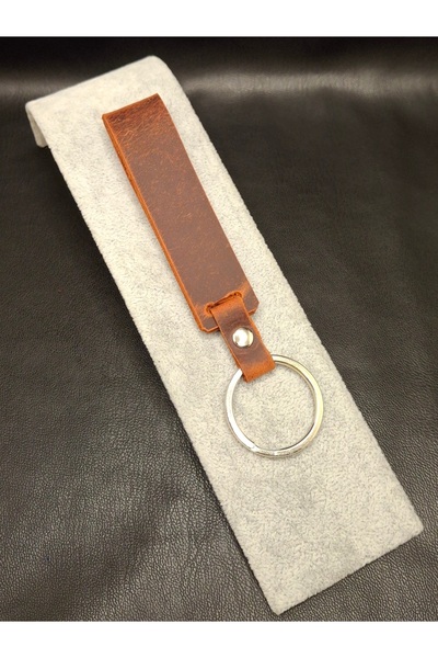 Han Ticarethane Genuine Calfskin Tan Color Keychain