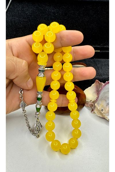 İskenderun Tesbihcilik Handcrafted Nakkaş Imame Yemen Zar Metaphor Squeeze Amber Prayer Beads