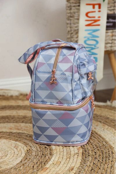 Fun Moment High-quality material double-layer baby diaper bag with large capacity and multi-function design