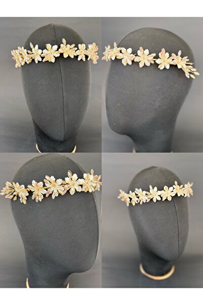 Store Flower Crown Flower Bride Crown Gold Color