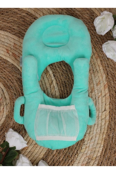 Fun Moment 2 in 1 Self Feeding Nursing Pillow for Baby, Tiffany Color