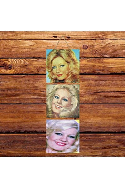 hazalshop Poster din lemn retro triplu Emel Sayın Ü117