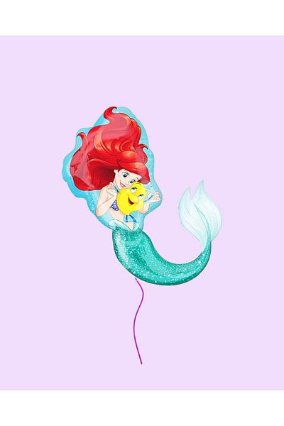 Evabrite Mermaid Shaped Oversized Birthday Foil Balloon Birthday Party Ornament for Girl Kids
