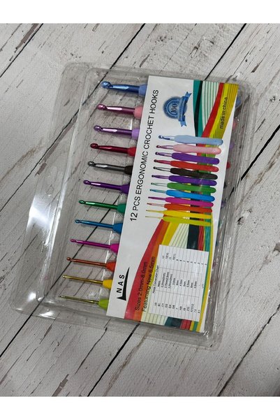 miraylahobi Knitting Crochet Set Silicone Handle Ergonomic 12 Pieces