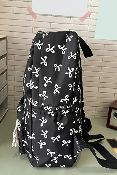 Woys Bags Kore Tarzı Kurdele Desenli Sırt Çantası Spor Çantası Okul Çantası Günlük Kullanım Çanta