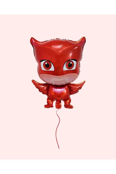 Evabrite Pijamaskeliler Owl Girl Foil Balloon, Pijamaskeliler Flying Balloon - Birthday Party Ornament