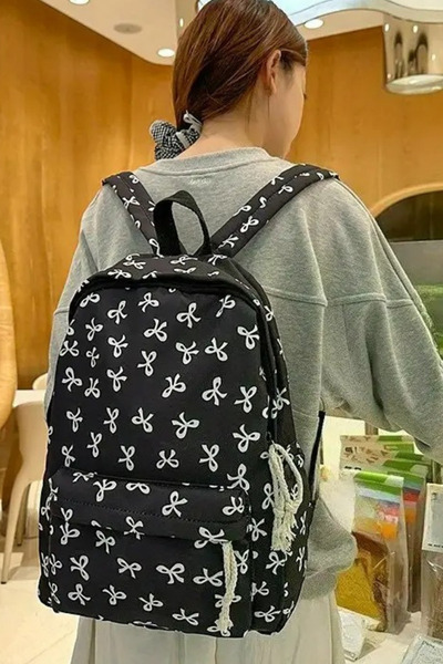 Woys Bags Patterned Backpack Sports Bag School Bag Daily Use Bag