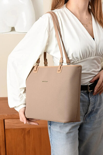 Just Polo حقيبة يد وكتف نسائية بلون رملي من جست آند بولو-bd6049