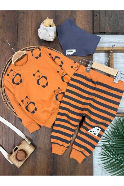Kids Kingdom Cotton Crew Neck Scarf 3-Piece Baby Boy Set