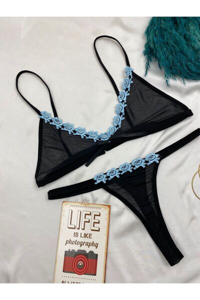 SiaLess Lingerie طقم سراويل حمالة صدر نسائية