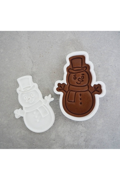 Mizaku Snowman Themed Cookie Mold and Cutter