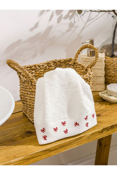 LC Waikiki Quality Parts from Celebi Store |   Bow Embroidered Face Towel 50X80 cm