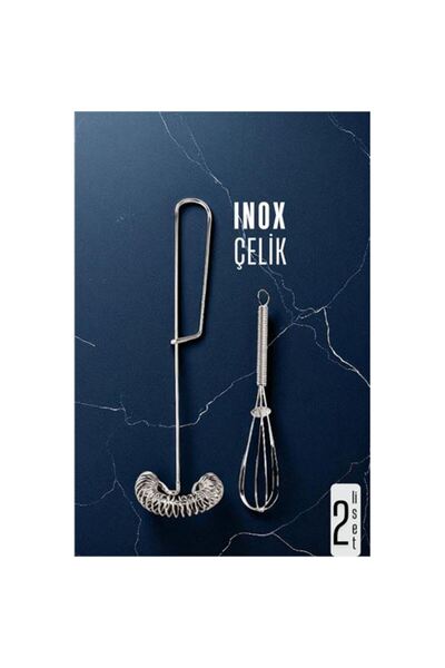 SAVA HOME COLLECTİON Inox Steel Whisk + Mini Whisk Set