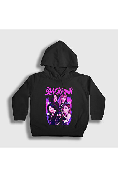 Presmono سويت شيرت بقلنسوة أسود للأطفال للجنسين من Lisa Jennie Rose Jisoo Bla...