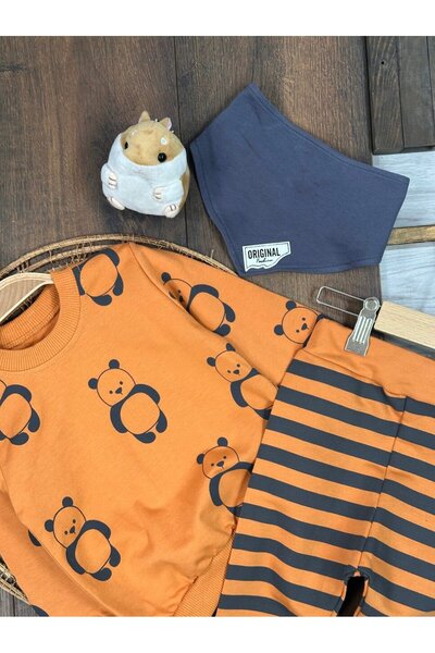 Kids Kingdom Cotton Crew Neck Scarf 3-Piece Baby Boy Set