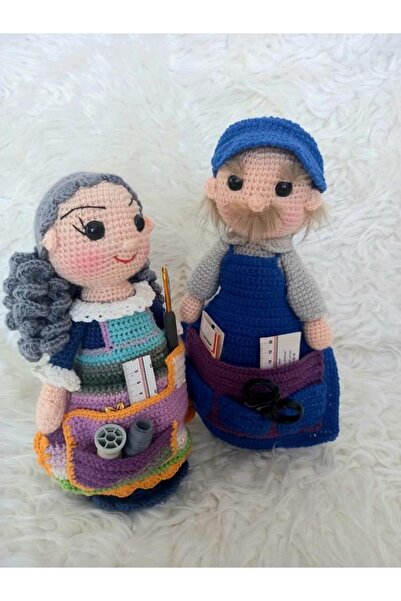 OYUNCAKPARK Terzi Nine ve Dede Bebek Takımı Amigurumi Organik Oyuncak