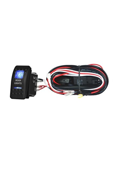 DELUXETUNING Cablaj cu buton auto incastrabil, cu LED, 12 V, Pentru LED Bar s...