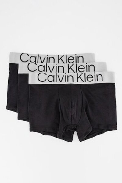 Calvin Klein , Set of boxers with logo waistband - 3 pairs, Black, M