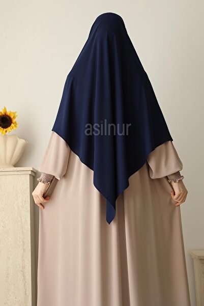 ASİLNUR Elif Large Size Scarf 120X120 Navy Blue