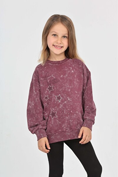 Toontoy Girl's Star Printed Sweatshirt