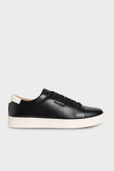 Calvin Klein Deri Logolu Sneaker Ayakkabı HM0HM018590GK Erkek AYAKKABI HM0HM01859 0GK