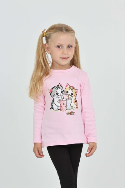 Toontoy Φούτερ για κορίτσια Διπλό Γάτα Β με τύπωμα