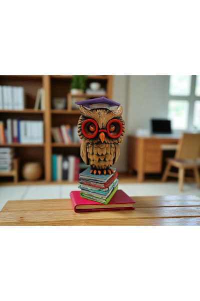 Atölye Dekupaj Graduate (Mezun) 3D Figür - Gizemli Baykuş Serisi - 051