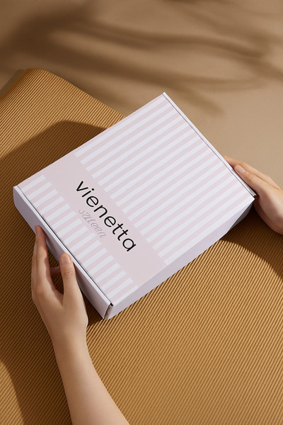 lacelove Luxury Boxed Satin Pajamas Set – Lace Sleeves, Long Sleeves, Korean Silk Texture, Dowry Gift