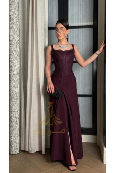 MEZON FASHION Elegant Brown Evening Dress