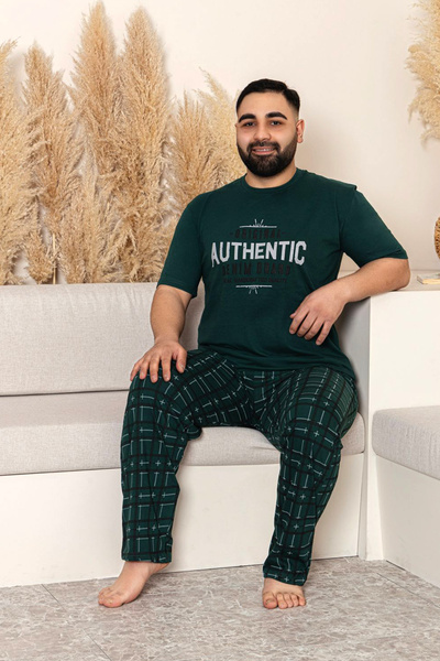 lacelove April summer short sleeve 100% cotton men's pajama set