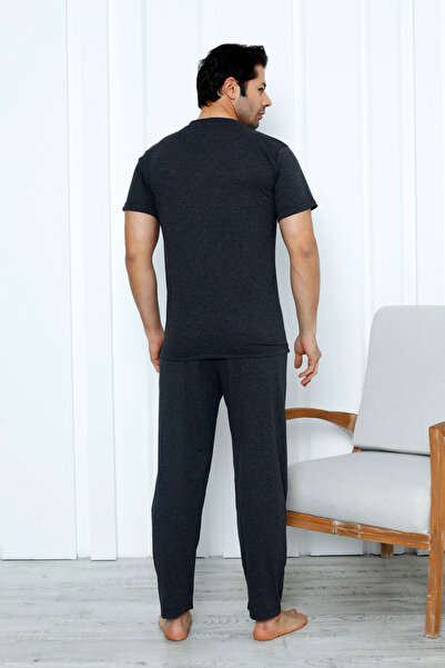 lacelove High Quality Cotton Combed: Seasonal 3-Piece Short Sleeve Pajamas Set for Men Fathers