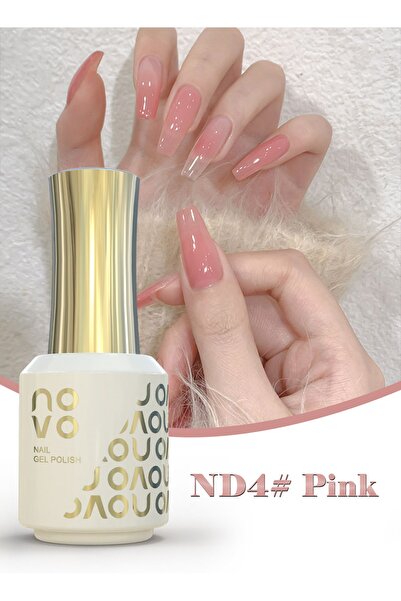 No-vo 5-in-1 Gel Polish, UV LED Multifunctional Builder Nail Gel 15ml-ND4# Pink