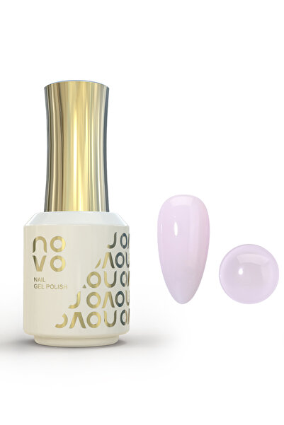 No-vo طلاء أظافر جل 5 في 1، جل أظافر متعدد الوظائف مع إضاءة LED بالأشعة فوق البنفسجية 15 مل - ND2# وردي