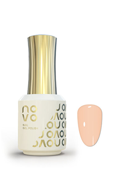 No-vo طلاء أظافر جل لامع بقاعدة مطاطية، مع إضاءة LED بالأشعة فوق البنفسجية للنساء، 12 مل - NB9# وردي فاتح