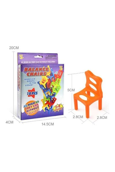 Seven Mega Balance Chairs Set of 18 Pieces (20 x 14.5 x 4 cm)