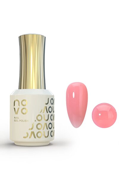 No-vo 5-in-1 Gel Polish, UV LED Multifunctional Builder Nail Gel 15ml-ND4# Pink