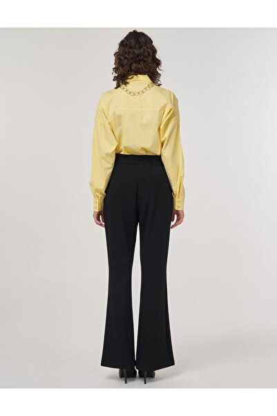 Kayra Çima Stitched Scuba Pants Black