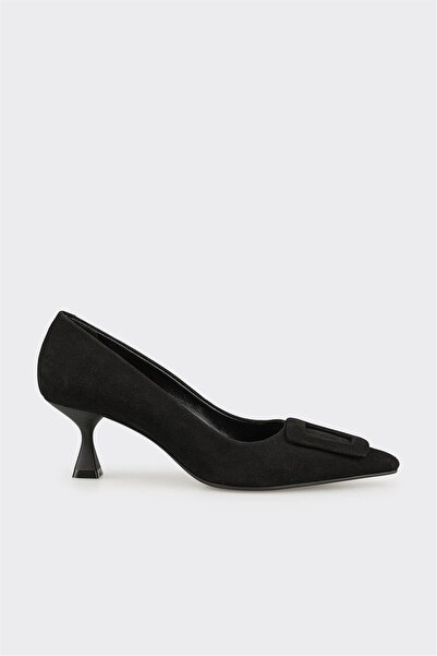 Elle Shoes Siyah Deri Kadın Stiletto