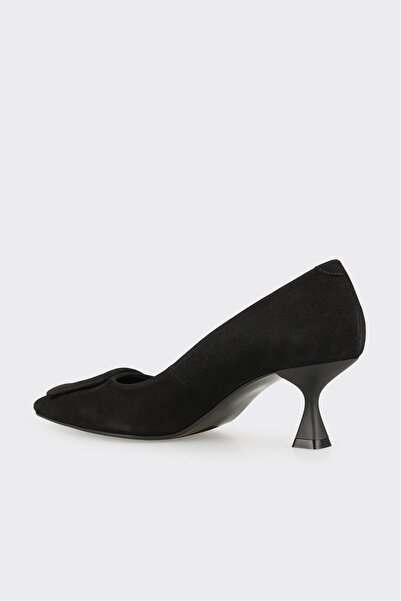Elle Shoes Siyah Deri Kadın Stiletto