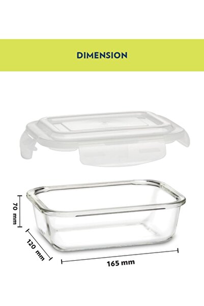 erorex Klip N Store Rectangular Glass Storage Container Air Tight Lid Food Storage Container Microwave