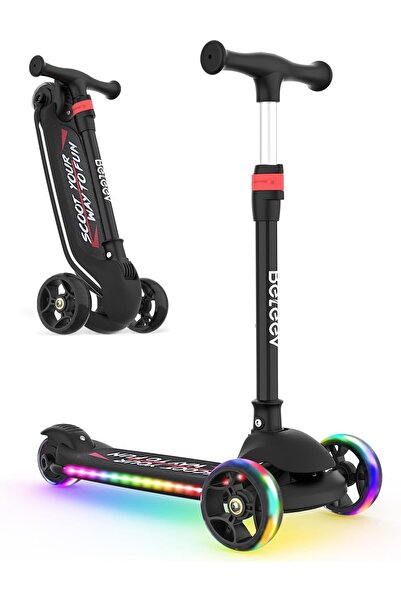 erorex A9 Kids Scooter Led Light Up Wheels & Deck 3 Wheel Folding Scooter Toddlers Girls Boys Ages 3 12