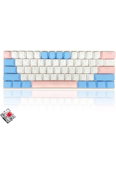 erorex 61 Keys Rgb Gaming Keyboard 60% Mini Wired Waterproof Anti Ghosting Keyboard Three Color Keycaps
