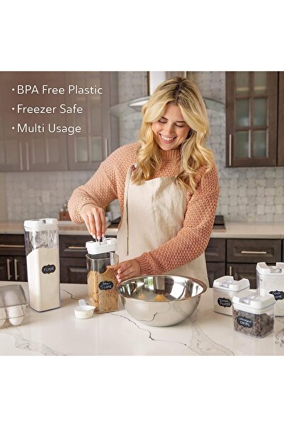 erorex Airtight Food Storage Containers Set, Dry Food Plastic Canisters Storage Organization Kitchen