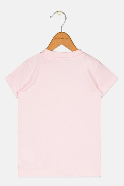 Disney Toddlers Girl Graphic Print Short Sleeve T-Shirt, Pink