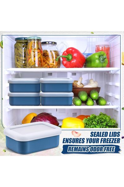 erorex 3 Pcs 1 Cup Silicone Freezer Trays Lid Silicone Soup Molds Rectangle Soup Freezer Containers