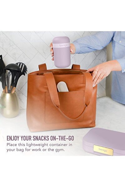erorex Snack Cup Reusable Snack Container Leak Proof Design, Toppings Compartment, Dual Sealing Lid,