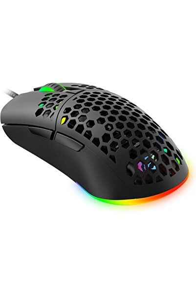 erorex Wired Rgb Gaming Mouse Ultra Lightweight Honeycomb Shell 7200 Dpi Adjustable 7 Programmable Buttons
