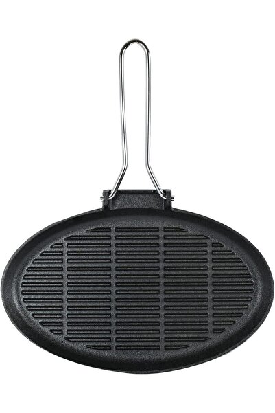 erorex Cast Iron Oval Chargriller, Black, 35 Cm
