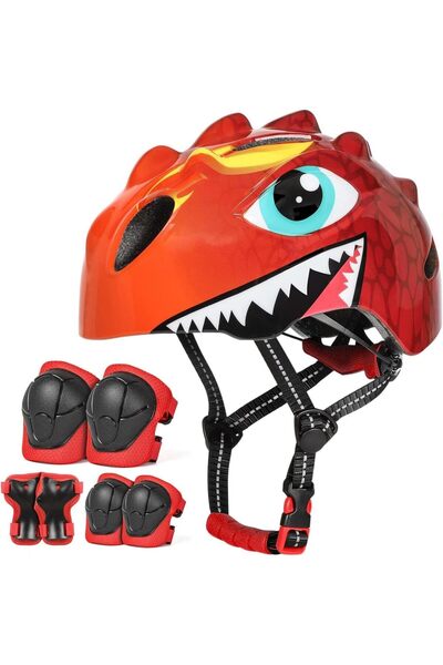 erorex Toddler Helmet Kids Lightweight 3D Bike Helmet Children Dinosaur Bicycle Helmet Boys Girls Multi